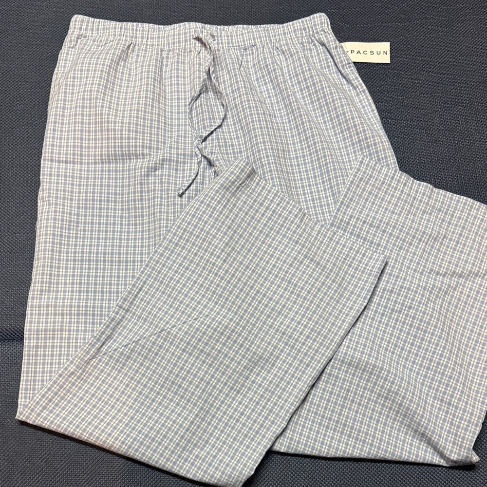 PacSun Blue and White Checkered Lounge Pants